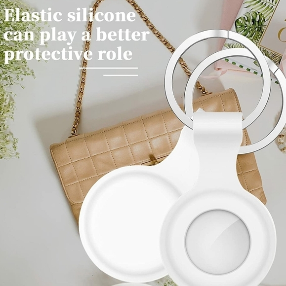 Veezoom 5 Pack of Silicone AirTag Keychain Holder Cases - Picture 3 of 4